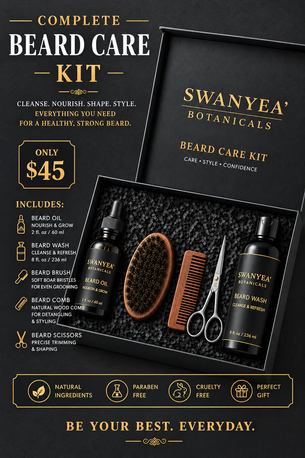 Men’s Botanical Beard Care Kit